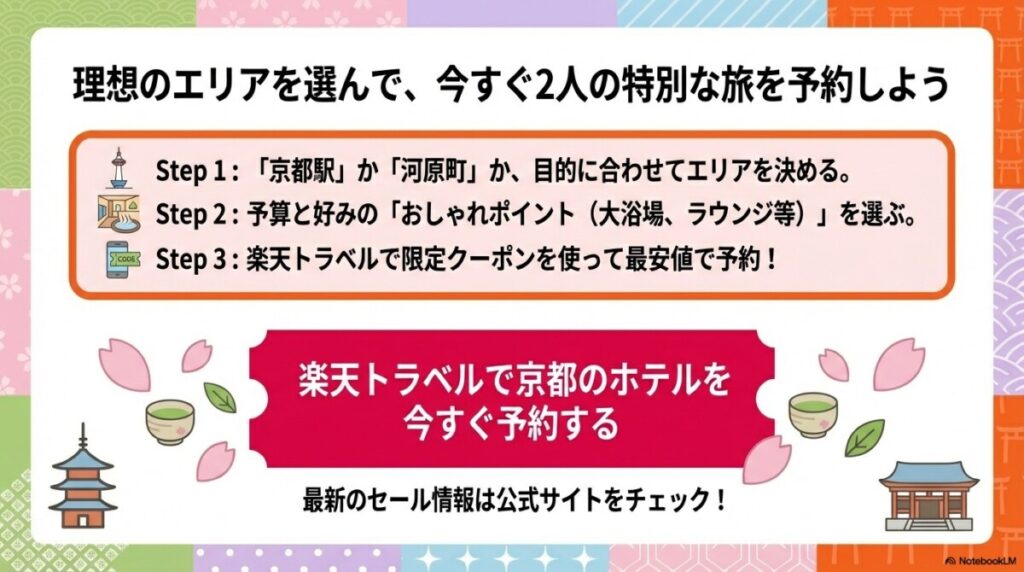 まとめ:京都のおしゃれホテルを2人で安く満喫しよう