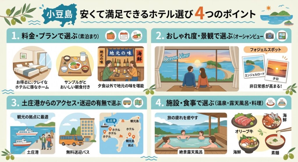 小豆島ホテルでおしゃれ・安い宿の失敗しない選び方